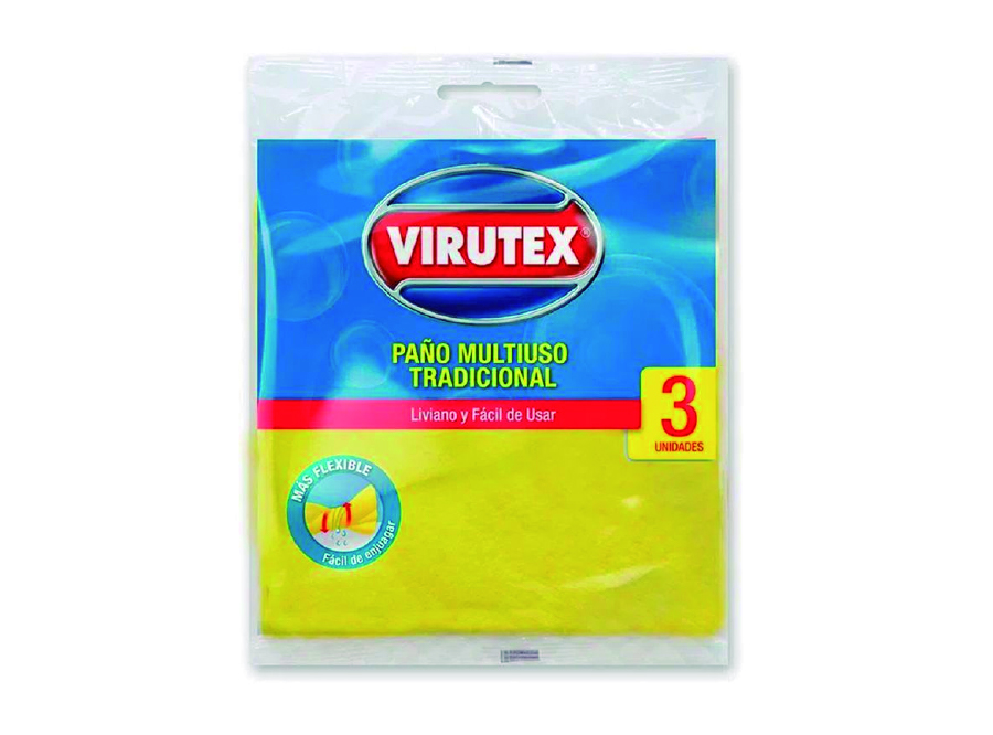 PANO MULTIUSO X 3 UN. 34 X 38 VIRUTEX CLASICA 