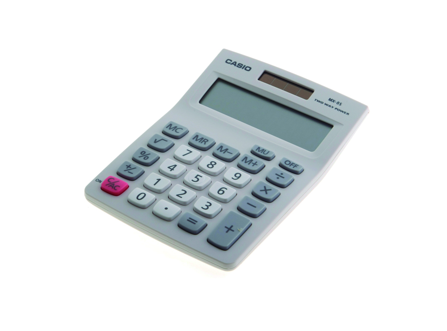  CALCULADORA BASICA ESCR/S CASIO MX-8(B-S) 8 DIG 