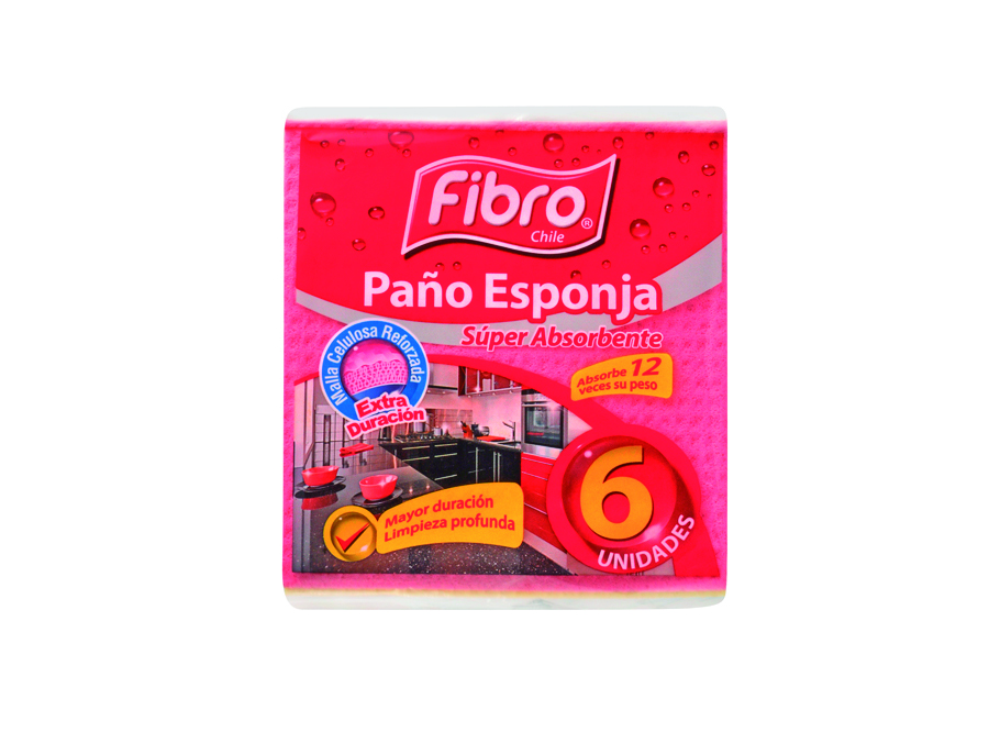  PANO ABSORB/ESPONJA X 6 UN 18X20 FIBRO** 