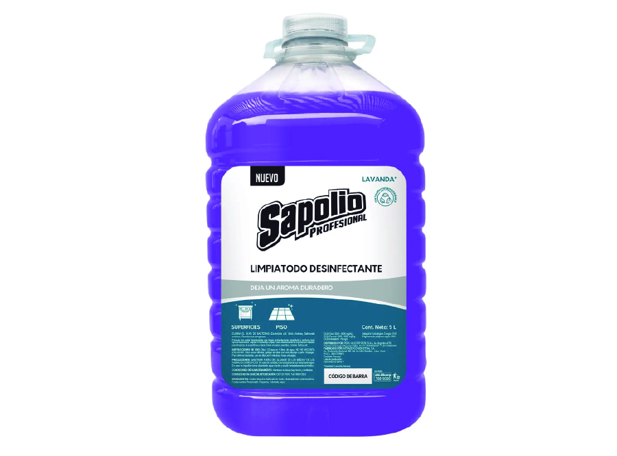  LIMPIADOR PISO 4.9 LT SAPOLIO LAVANDA 