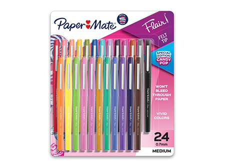  MARCADOR FLAIR COL.SURT X 24UN PM CANDY PAPERMATE 