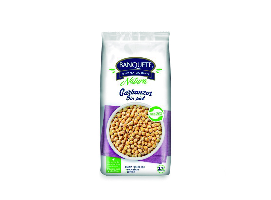  GARBANZOS   1 KG. BANQUETE S/PIEL 
