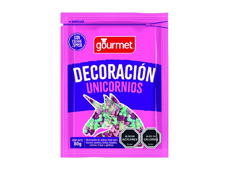  DECORACION UNICORNIOS 80 GR GOURMET 