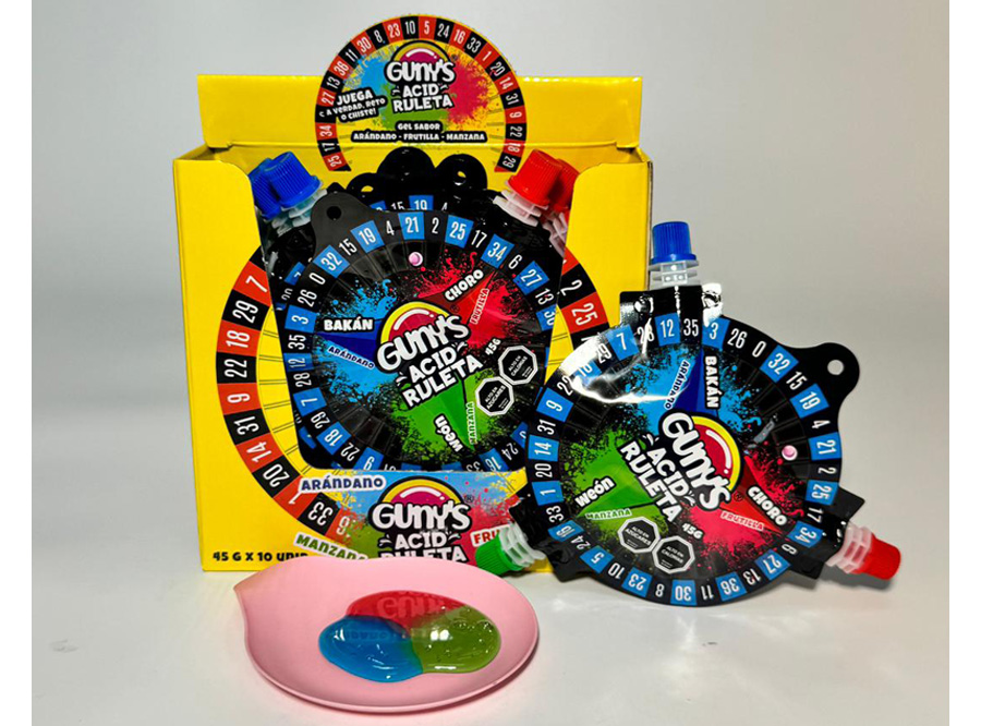  CARAMELO GUNYS RULETA 45 GR DISP X 10 UND 