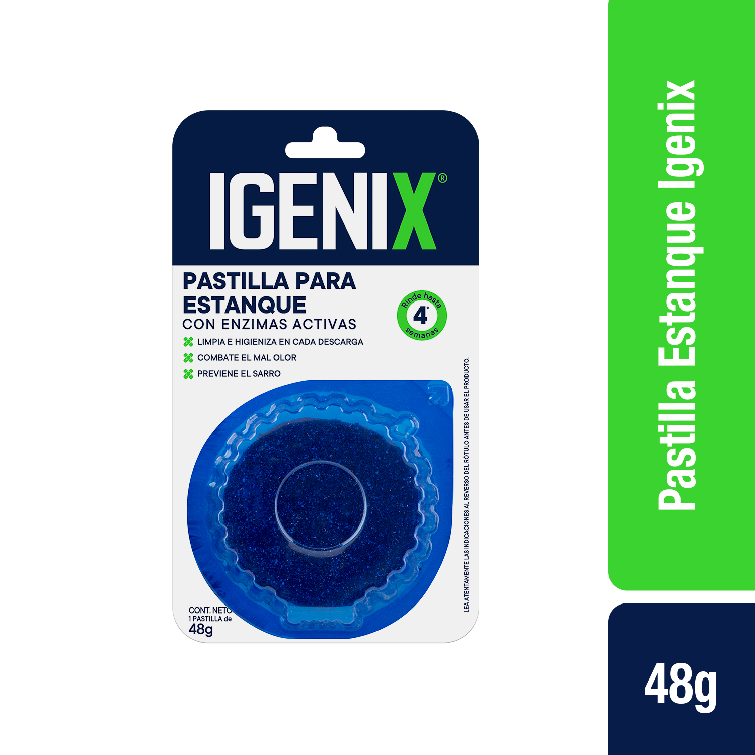  LIMPIADOR BA�O PASTILLA WC 48 GR IGENIX AZUL 