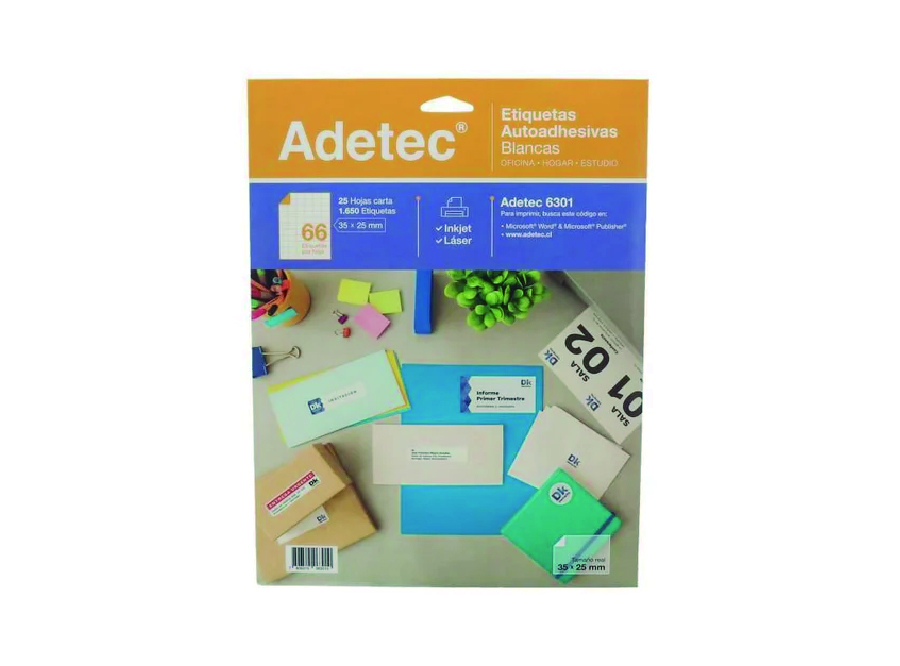  ETIQUETA DUO PRINT INK-JET/LASER 35X 35 25 HJ. 