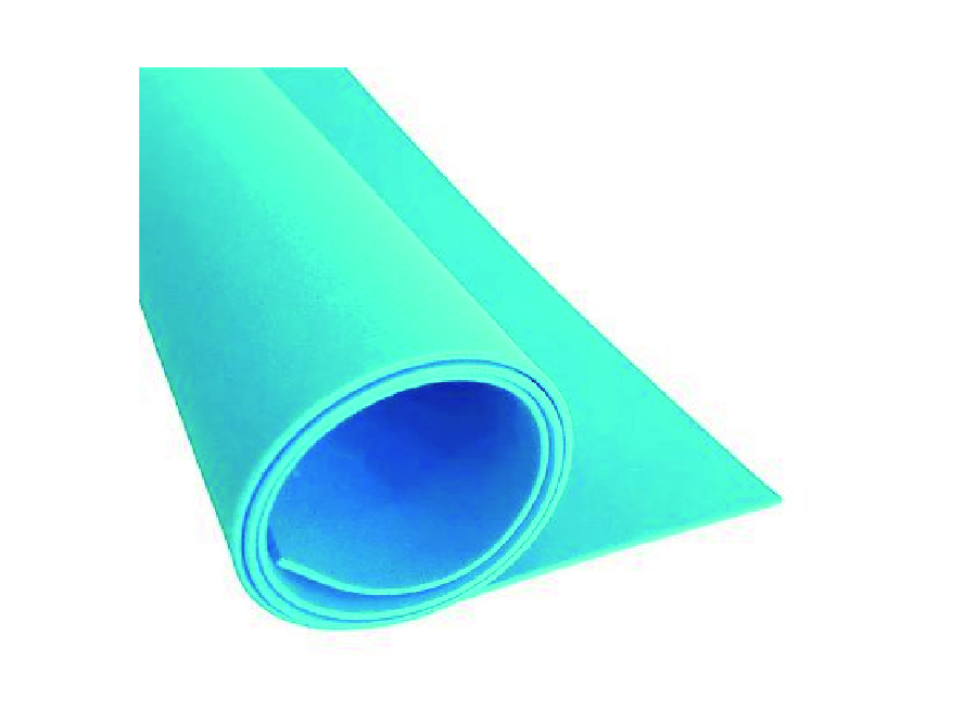  GOMA EVA 30X20 X 10 UN 2MM CELESTE LATINA 