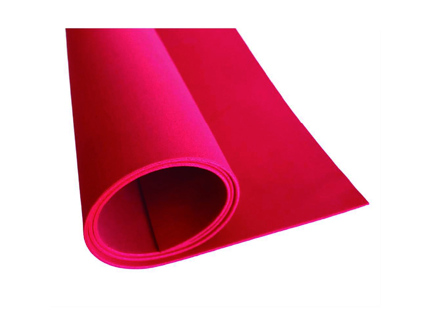  GOMA EVA 30X20 X 10 UN 2MM ROJO LATINA 