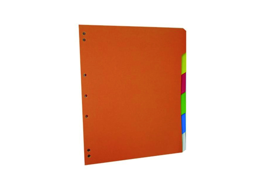  SEPARADOR OFICIO 6 DIVIS.COLOR BRILLANTE DUPLEX 